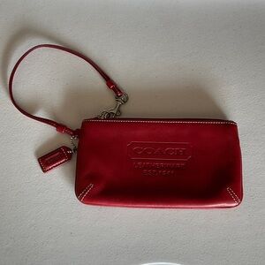 COACH Leatherware 1941 Red Leather Wristlet